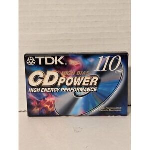 NEW TDK CD Power High Bias 110 Minutes Type II Cassette Tape